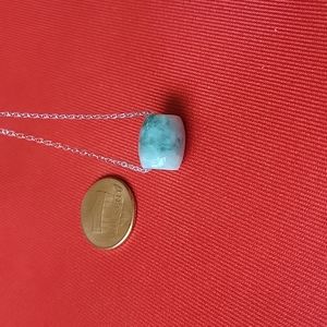 New Jade pendant with sliver necklace